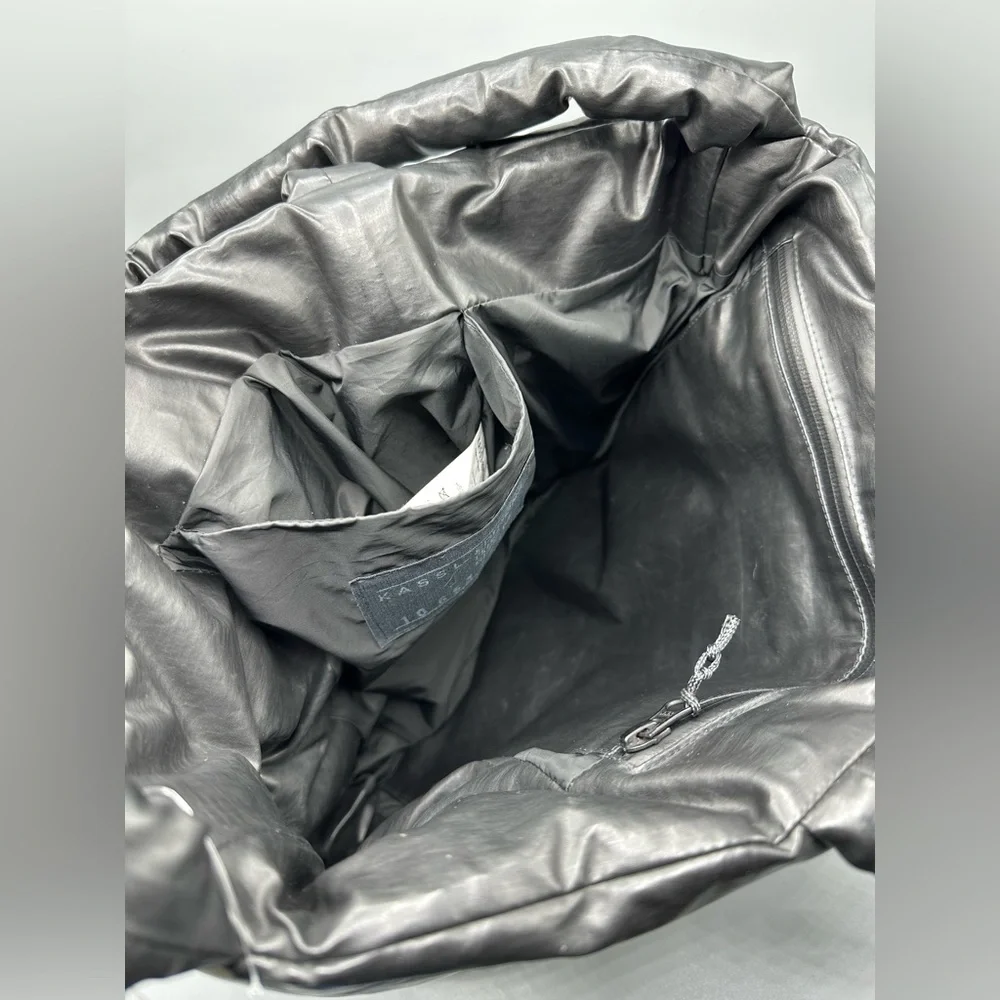 KASSL EDITIONS Pillow Puffy Oil Black Dog Carrier Bag